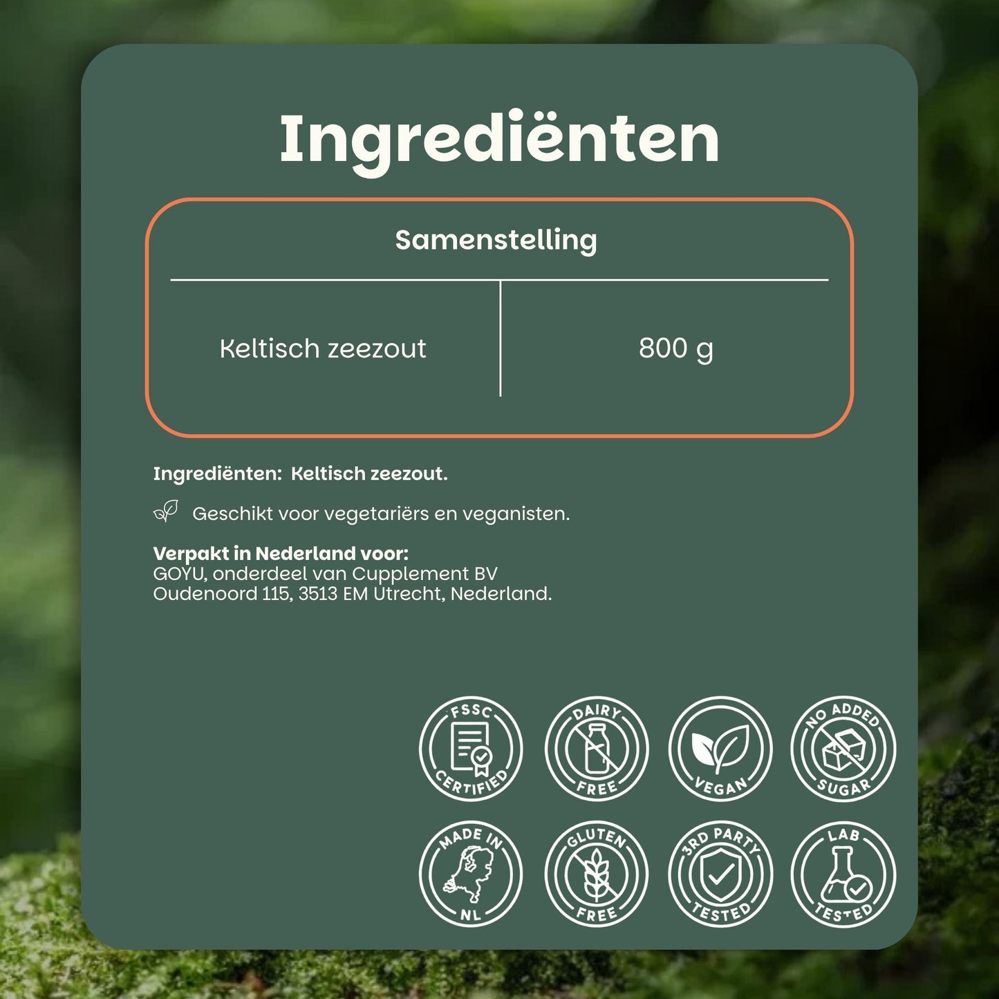 Keltisch zeezout 800g goyu superfood supplement