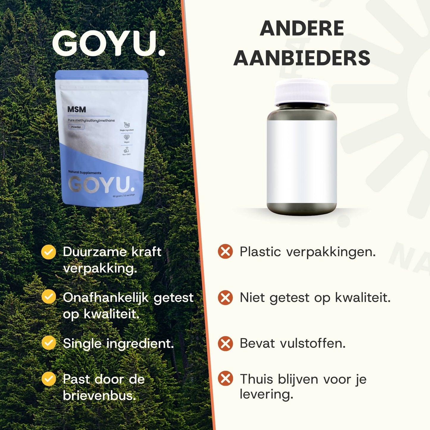 MSM poeder goyu superfood supplement
