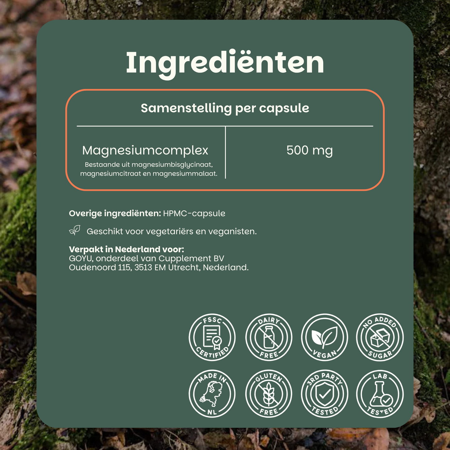Magnesiumcomplex etiket