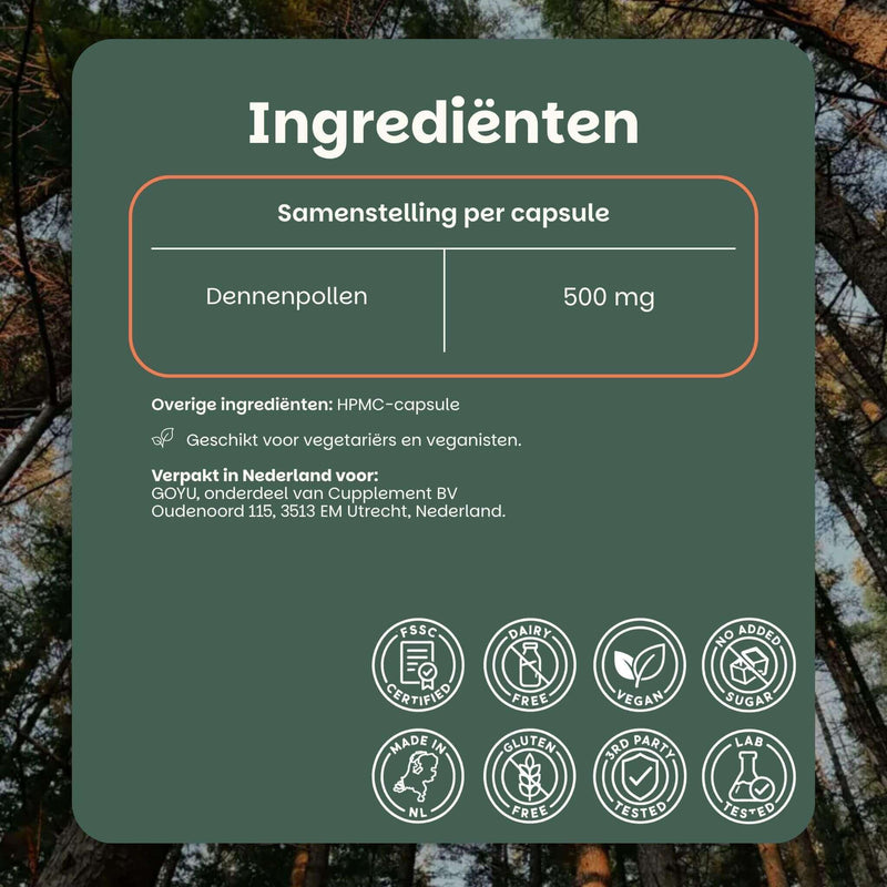 Pine pollen Capsules 500 mg