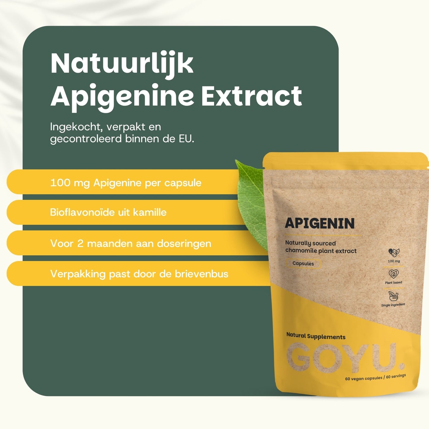 Apigenine extract capsules goyu superfood supplement