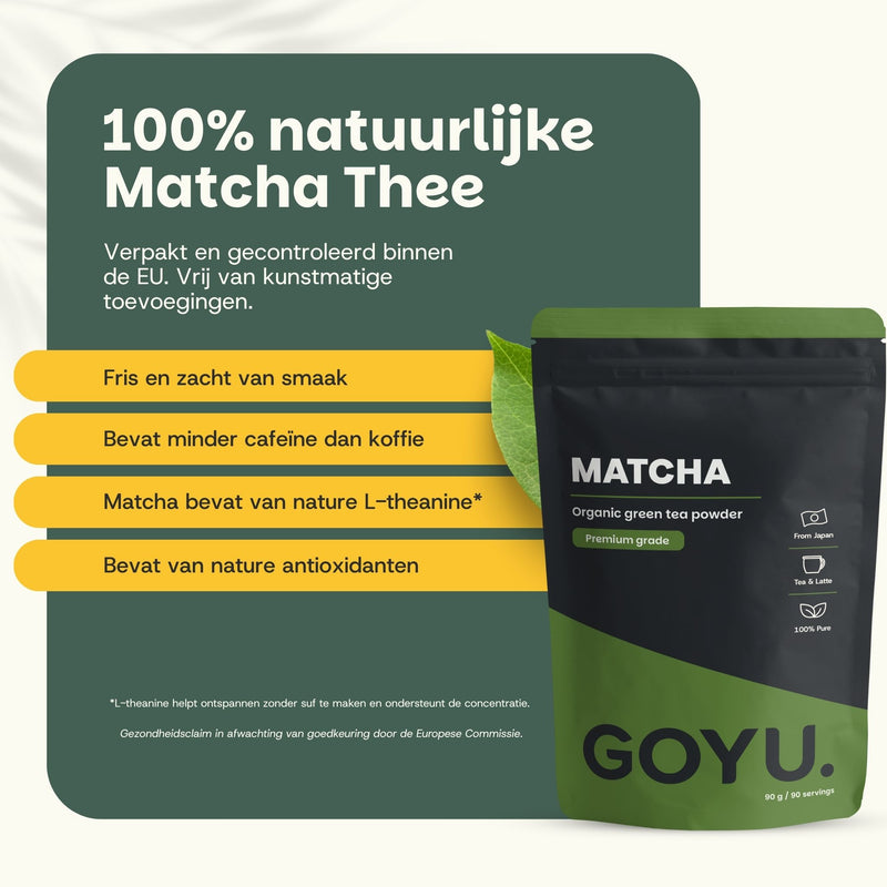 Biologische Premium Matcha Thee poeder goyu supplement superfood