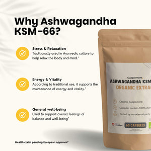 Organic Ashwagandha KSM-66 extract capsules goyu superfood supplement