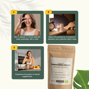 Organic Ashwagandha KSM-66 extract capsules goyu superfood supplement