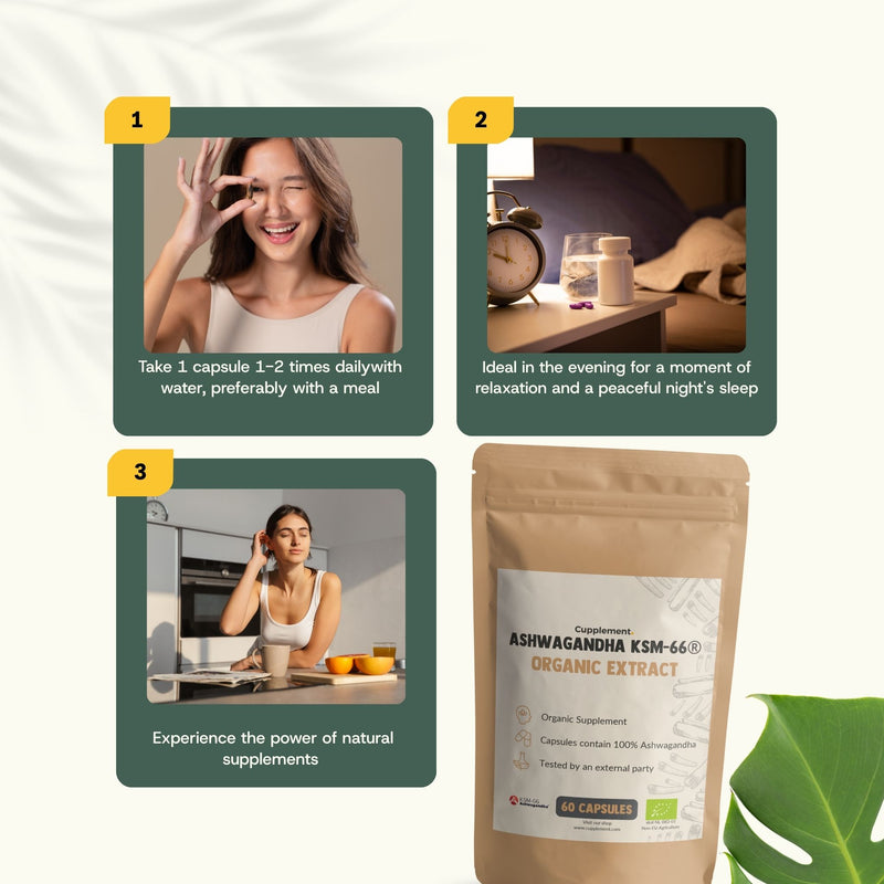 Organic Ashwagandha KSM-66 extract capsules goyu superfood supplement