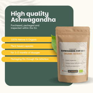 Organic Ashwagandha KSM-66 extract capsules goyu superfood supplement