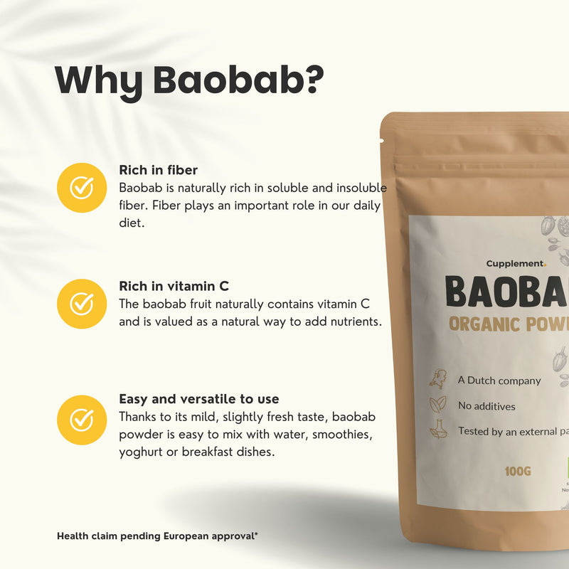 Organic Baobab powder goyu superfood supplement