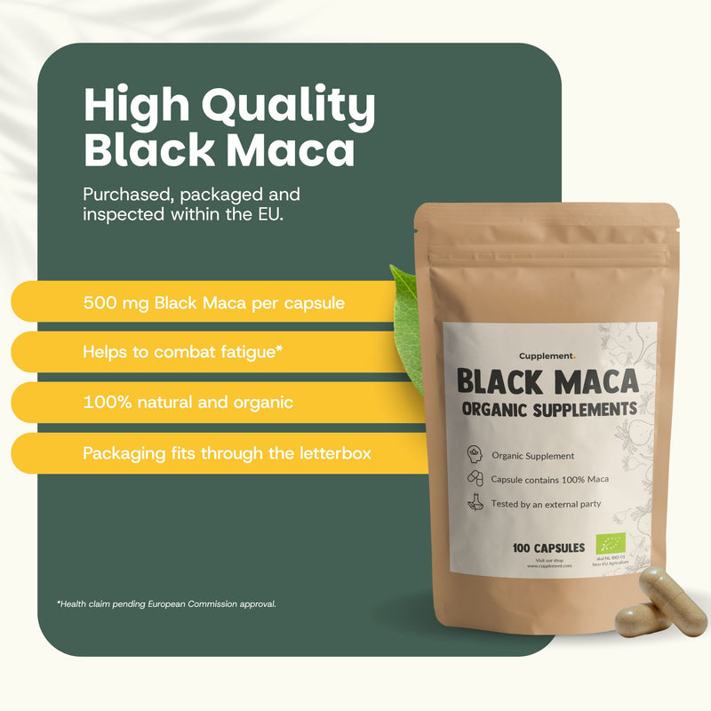 Organic Black Maca Capsules Goyu Superfood Supplement