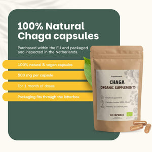 Organic Chaga capsules goyu supplement superfood