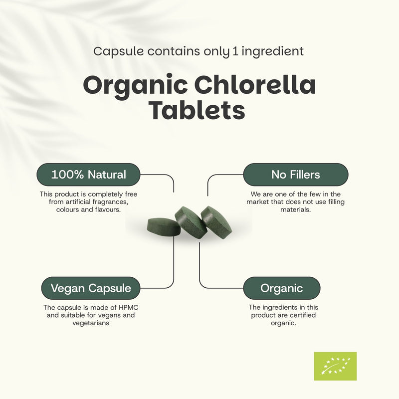 Organic Chlorella tablets goyu superfood supplement