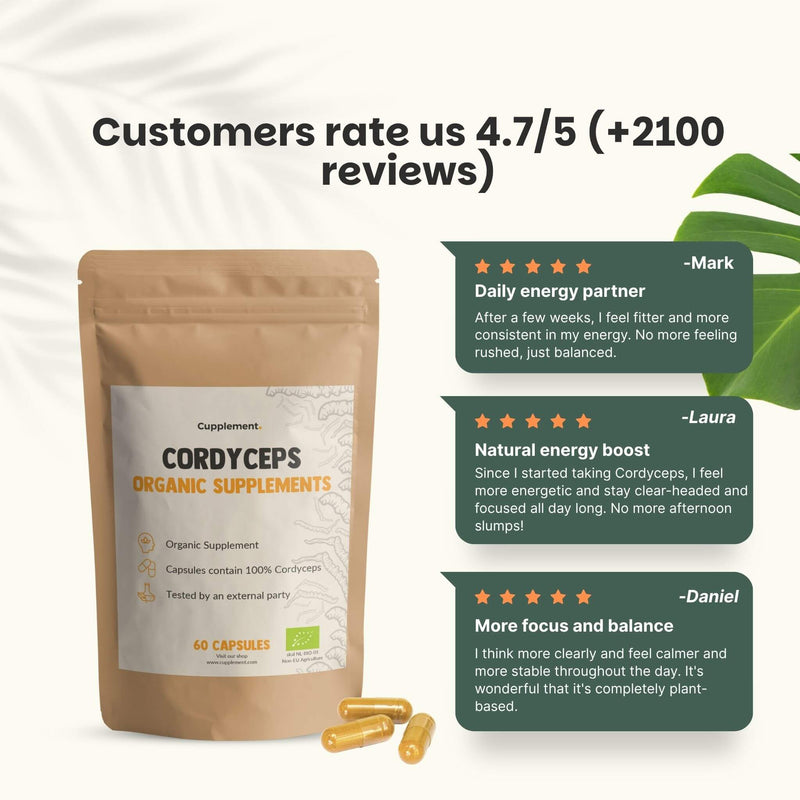 Organic Cordyceps capsules goyu supplement superfood