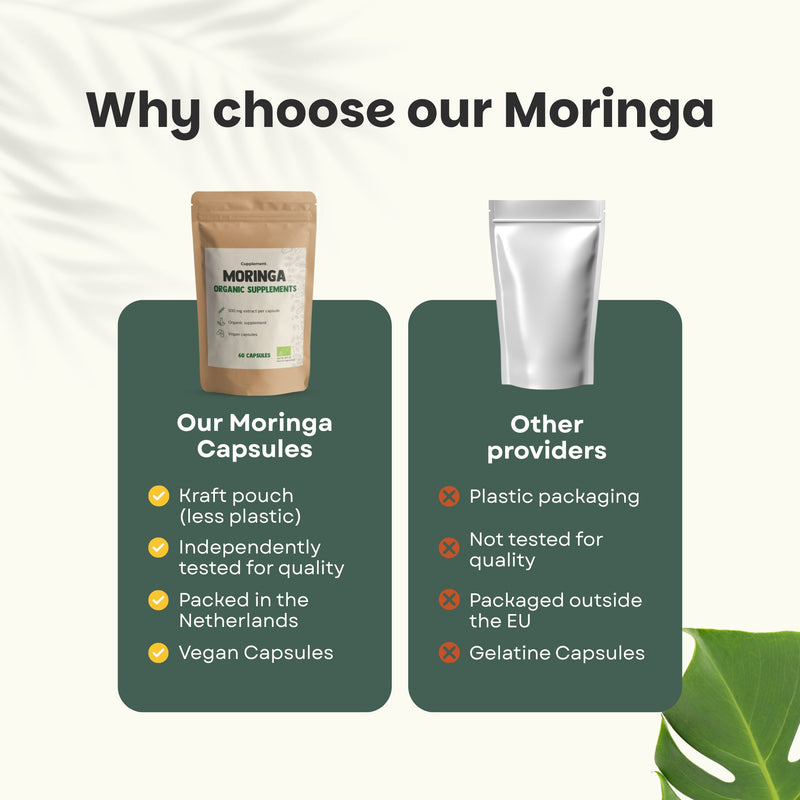 Organic Moringa capsules goyu superfood supplement