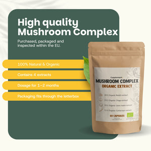 Organic Mushroom Complex Extract Capsules Goyu Superfood Supplement