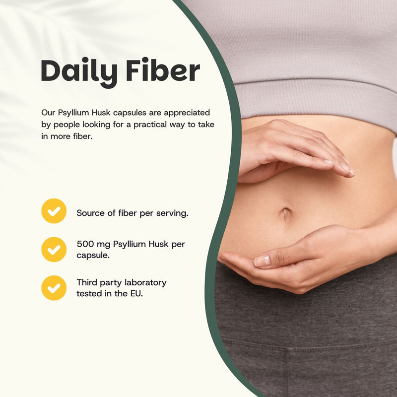 Organic Psyllium Fiber Capsules Goyu Superfood Supplement