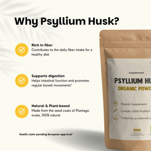 Organic Psyllium Fiber Powder Goyu Superfood Supplement