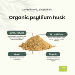 Organic Psyllium Fiber Powder Goyu Superfood Supplement
