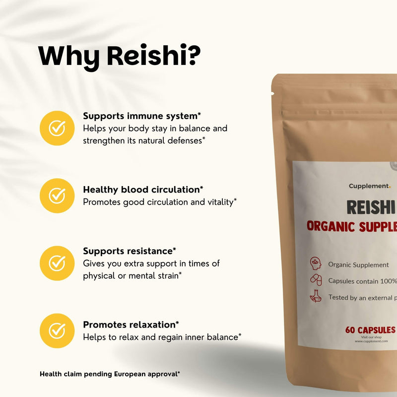 Organic Reishi capsules goyu supplement superfood