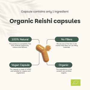 Organic Reishi capsules goyu supplement superfood
