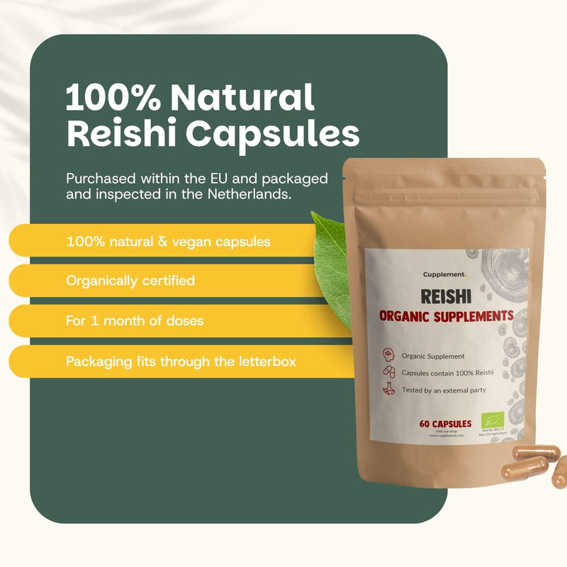 Organic Reishi capsules goyu supplement superfood