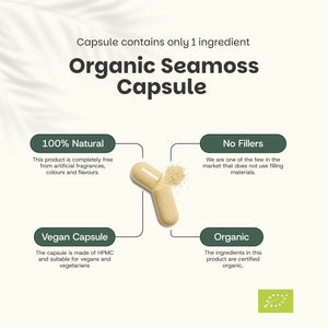 Organic Sea Moss capsules goyu superfood supplement