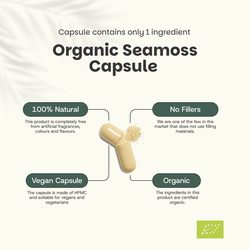 Organic Sea Moss capsules goyu superfood supplement