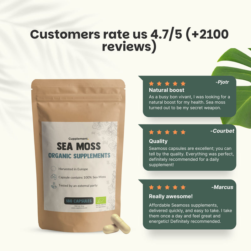 Organic Sea Moss capsules goyu superfood supplement