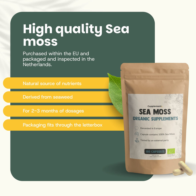 Organic Sea Moss capsules goyu superfood supplement