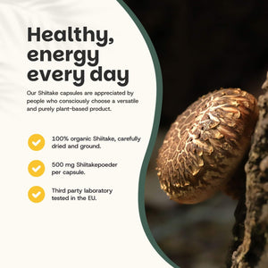 Organic Shiitake capsules goyu supplement superfood