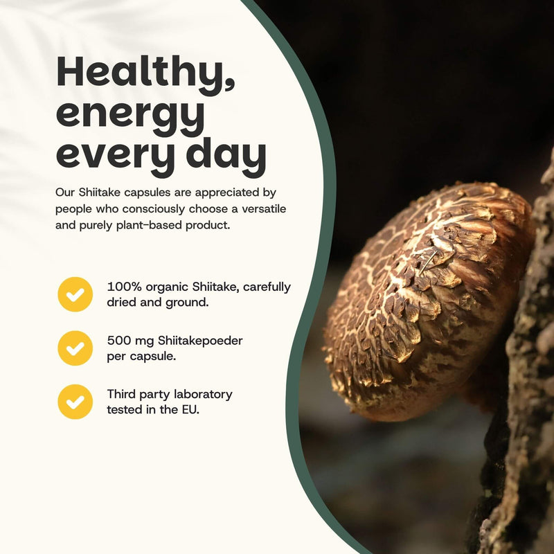 Organic Shiitake capsules goyu supplement superfood