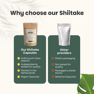 Organic Shiitake capsules goyu supplement superfood