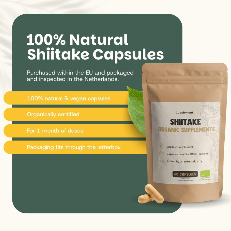 Organic Shiitake capsules goyu supplement superfood