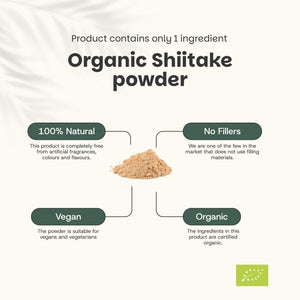 Organic Shiitake powder goyu supplement superfood