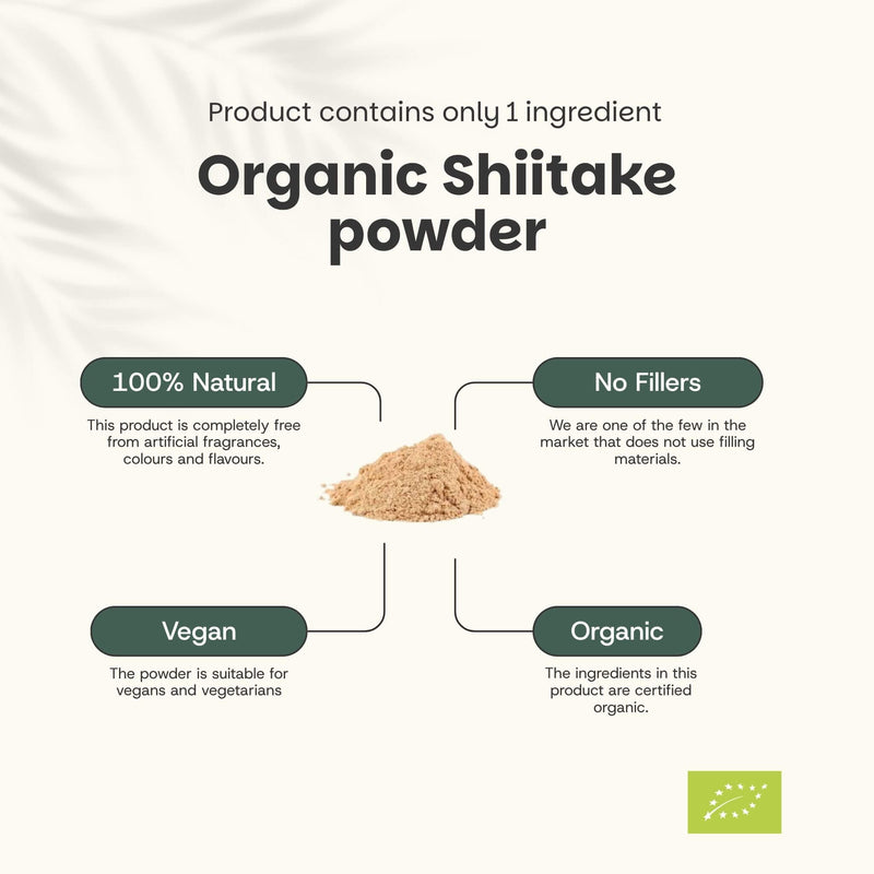 Organic Shiitake powder goyu supplement superfood