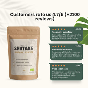 Organic Shiitake powder goyu supplement superfood