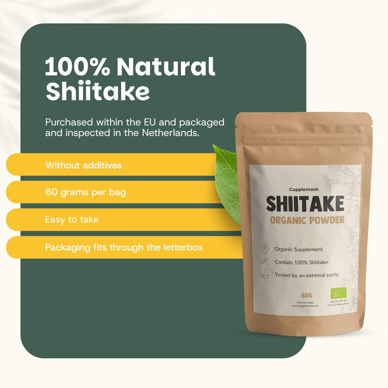 Organic Shiitake powder goyu supplement superfood