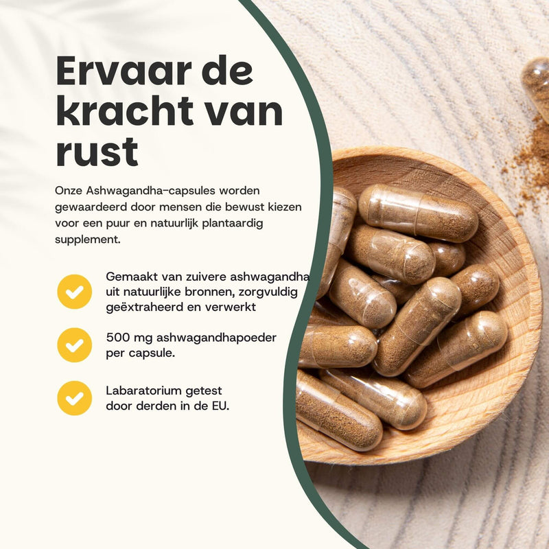 Organic ashwagandha capsules goyu supplement superfood