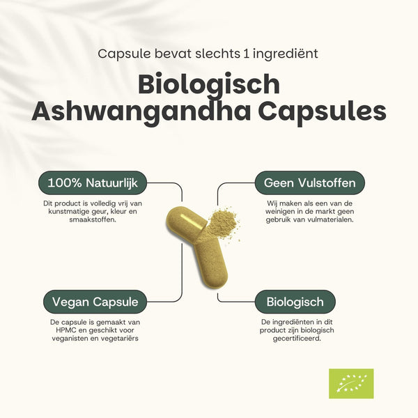 Organic ashwagandha capsules goyu supplement superfood
