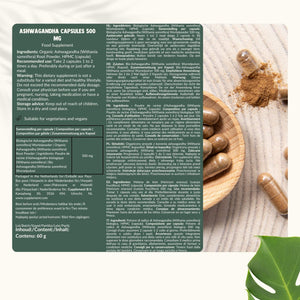 Organic ashwagandha capsules goyu supplement superfood