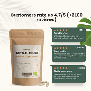 Organic ashwagandha capsules goyu supplement superfood