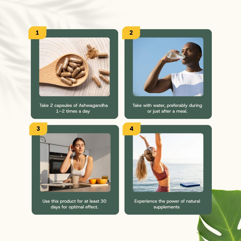 Organic ashwagandha capsules goyu supplement superfood