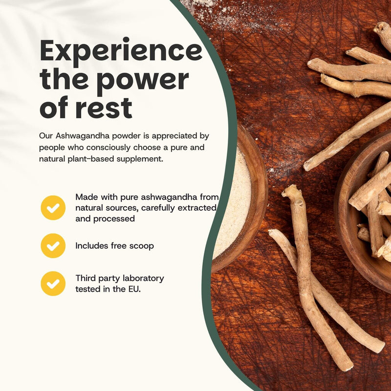 Organic ashwagandha powder goyu supplement superfood