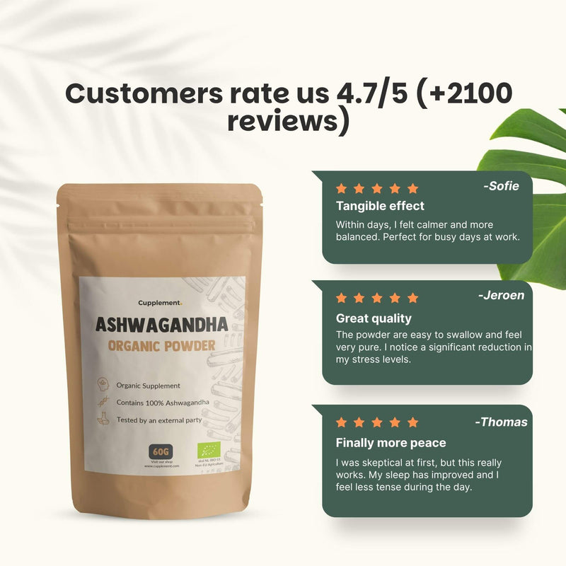 Organic ashwagandha powder goyu supplement superfood