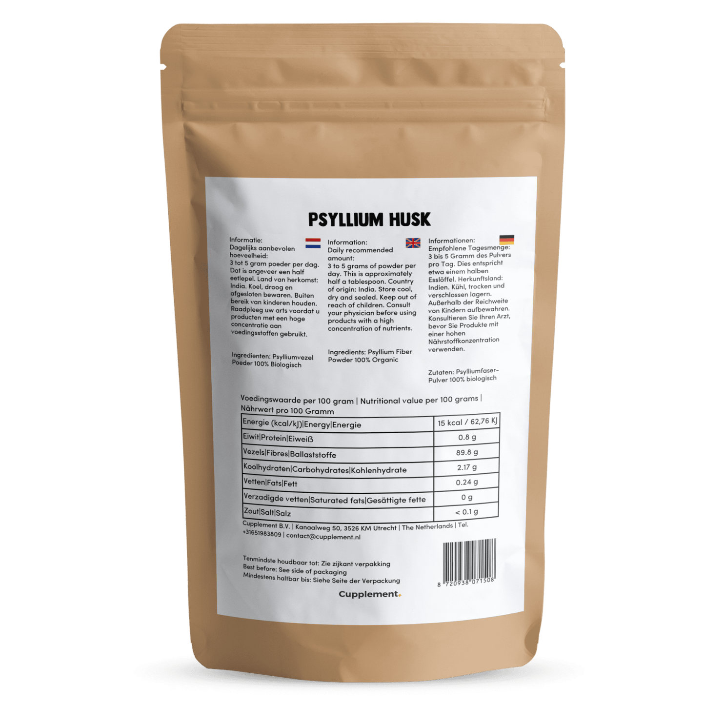 Flohsamenfaserpulver Bio