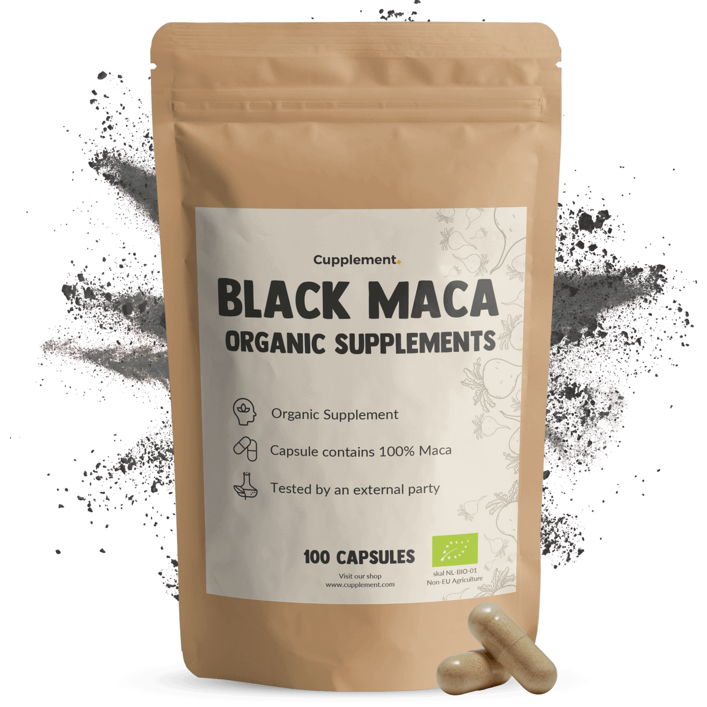 Zwarte Maca Capsules 500 mg Biologisch