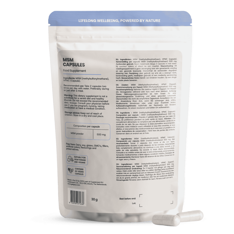 MSM capsules goyu superfood supplement