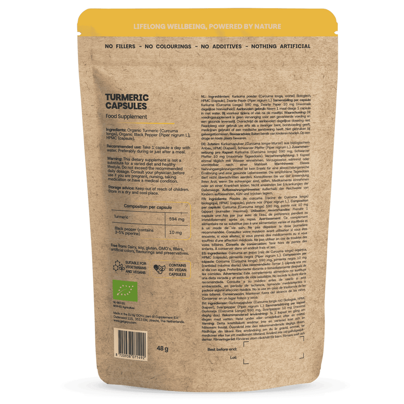 Kurkuma capsules goyu supplement superfood