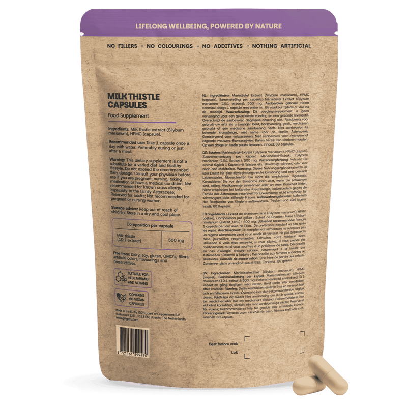 Mariadistel extract capsules goyu supplement superfood