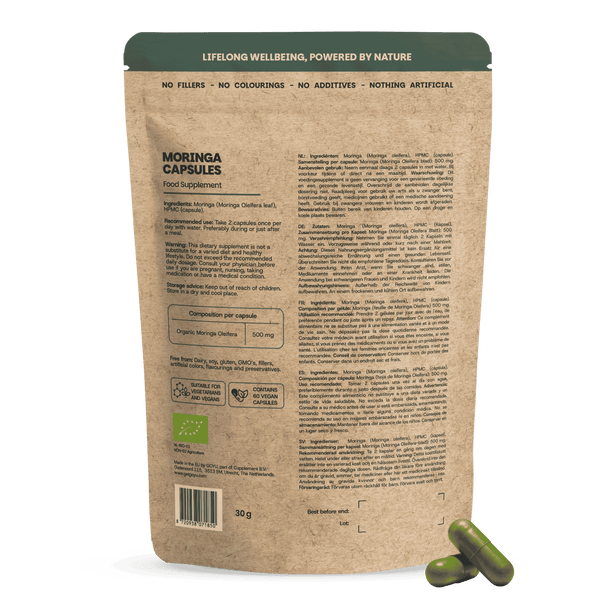Biologische Moringa capsules goyu superfood supplement