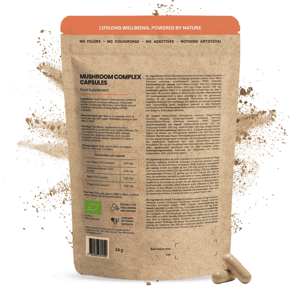 Biologische Paddenstoel complex extract capsules goyu superfood supplement