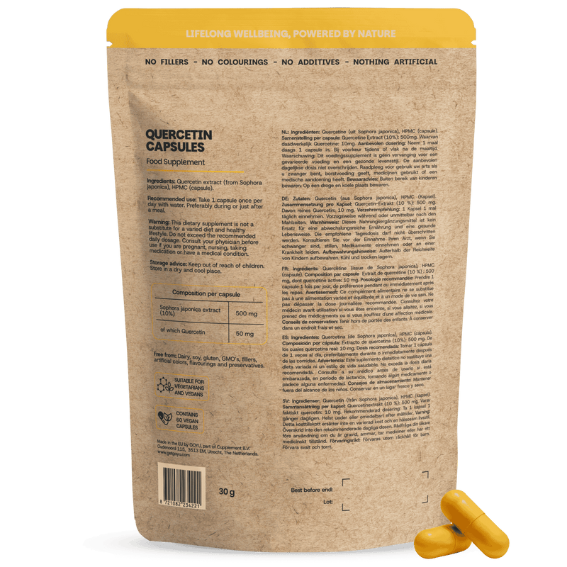 Quercetin Extract Capsules Goyu Supplement Superfood